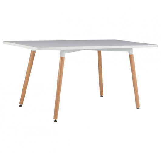 Mesa Comedor estilo Nórdico blanca/madera 160x80
